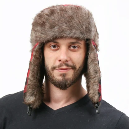 Winter Warm Plaid Trapper Hats - Image 4