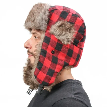 Winter Warm Plaid Trapper Hats - Image 2