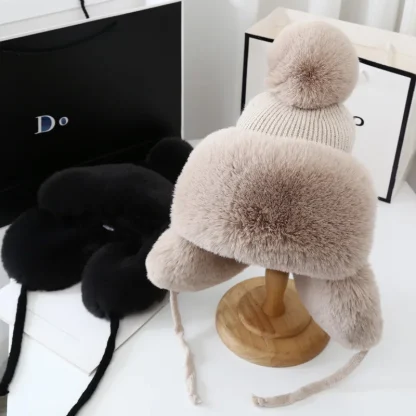 Chic Trapper Hat with Pompom - Image 6