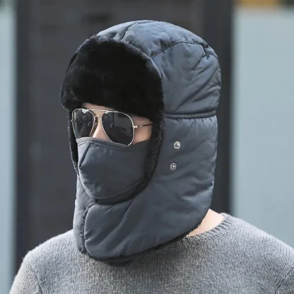 Cozy Warm Quilted Trapper Hat - Image 4