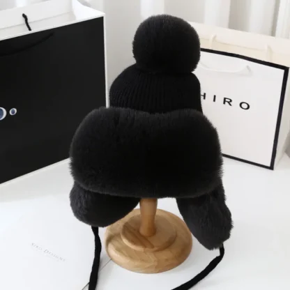 Thick Warm Pompom Trapper Hat