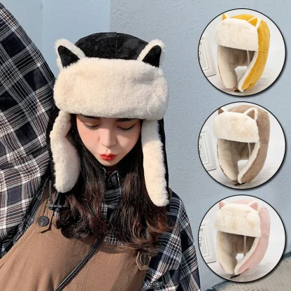 Plush Ears Style Trapper Hats - Image 5