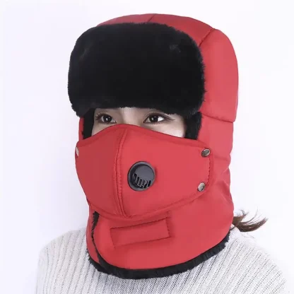Aviator Hat with Mouth Cover - Image 3