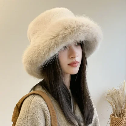 Cozy Faux Fur Bucket Trapper Hat - Image 2