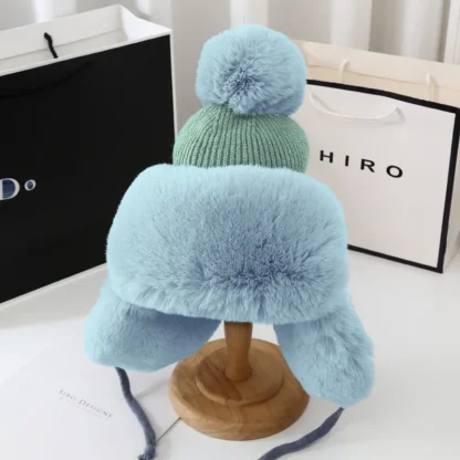 Thick Warm Pompom Trapper Hat - Image 5