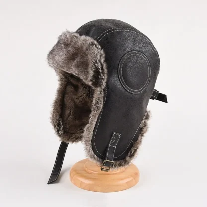 Faux Fur Lined Trapper Hat