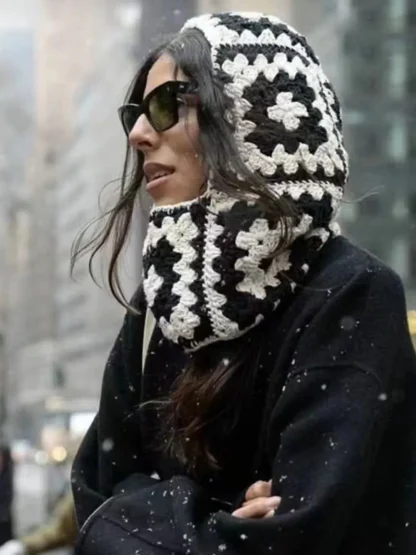 Crochet Knitted Aviator Hat: