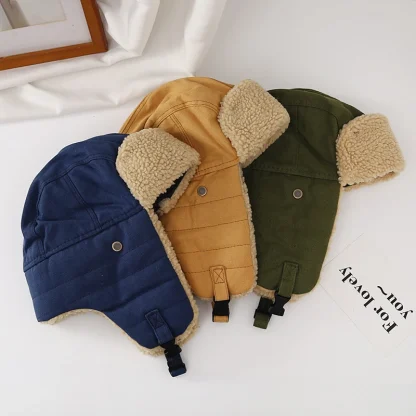 Aviator Hat with Thick Fur-Like - Image 5