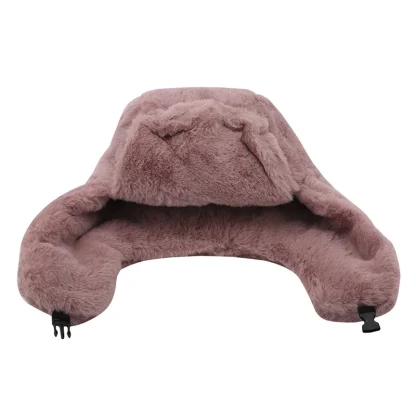 Solid Faux Fur Bomber Hat - Image 6