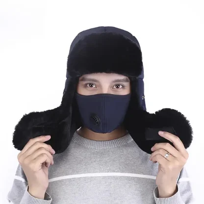 Aviator Hat with Mouth Cover - Image 4