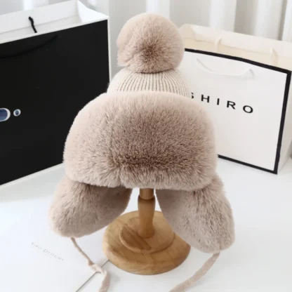 Thick Warm Pompom Trapper Hat - Image 2